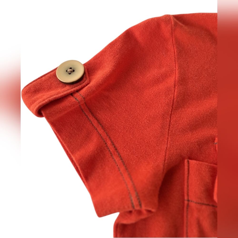 Project e Vintage Orange Polo Women's Top - Picture 5 of 8